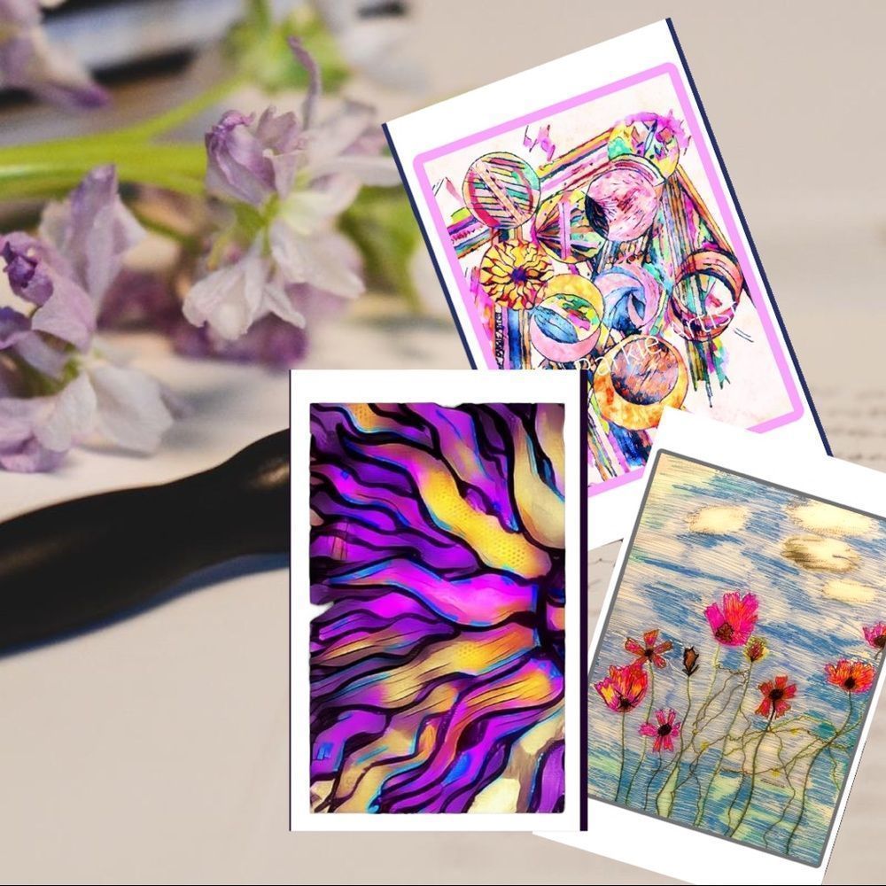 Artist Designed Note cards (20) Mixed Original Artwork